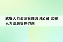 武安人力资源管理咨询公司 武安人力资源管理咨询