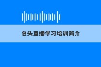 包头直播学习培训简介