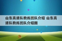 山东高速队教练团队介绍 山东高速队教练团队介绍图