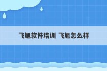 飞旭软件培训 飞旭怎么样