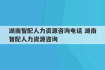 湖南智配人力资源咨询电话 湖南智配人力资源咨询