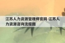 江苏人力资源管理师官网 江苏人力资源咨询流程图