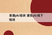 青浦plc培训 浦东plc线下培训