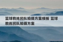 篮球教练团队拍摄方案模板 篮球教练团队拍摄方案