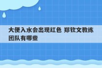 大便入水会出现红色 郑钦文教练团队有哪些