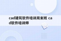 cad建筑软件培训周末班 cad软件培训师