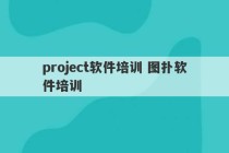 project软件培训 图扑软件培训