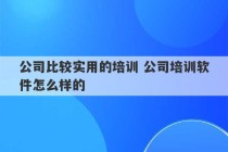 公司比较实用的培训 公司培训软件怎么样的