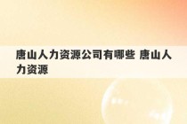 唐山人力资源公司有哪些 唐山人力资源