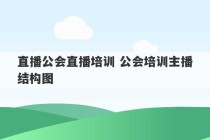 直播公会直播培训 公会培训主播结构图