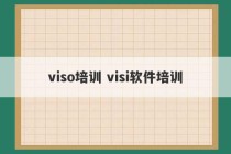 viso培训 visi软件培训