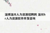 淄博淄川人力资源招聘网 淄川hr人力资源软件开发咨询