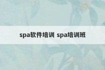 spa软件培训 spa培训班