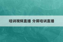 培训视频直播 分屏培训直播