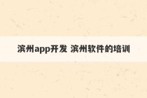 滨州app开发 滨州软件的培训