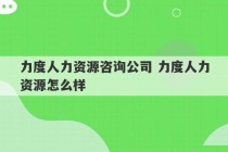 力度人力资源咨询公司 力度人力资源怎么样