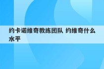 约卡诺维奇教练团队 约维奇什么水平