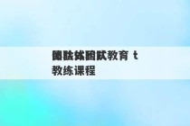 体验式团队教育 t
团队体验式教练课程