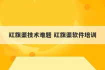 红旗渠技术难题 红旗渠软件培训