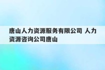 唐山人力资源服务有限公司 人力资源咨询公司唐山