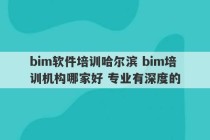 bim软件培训哈尔滨 bim培训机构哪家好 专业有深度的