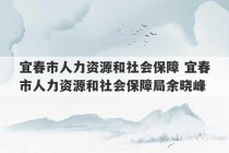 宜春市人力资源和社会保障 宜春市人力资源和社会保障局余晓峰