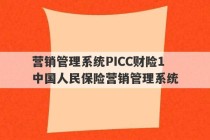 营销管理系统PICC财险1 中国人民保险营销管理系统