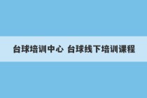 台球培训中心 台球线下培训课程