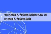 河北思凯人力资源咨询怎么样 河北思凯人力资源咨询