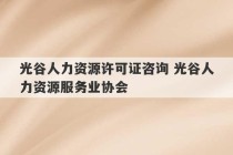 光谷人力资源许可证咨询 光谷人力资源服务业协会