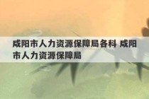 咸阳市人力资源保障局各科 咸阳市人力资源保障局