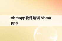 vbmapp软件培训 vbmappp