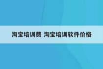 淘宝培训费 淘宝培训软件价格