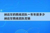 纳达尔的教练团队一年年薪多少 纳达尔教练团队花销