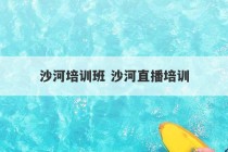 沙河培训班 沙河直播培训