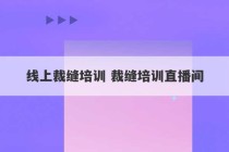 线上裁缝培训 裁缝培训直播间