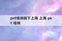 pet培训线下上海 上海 pet 培训