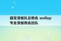 国家滑板队总教练 wollup专业滑板教练团队