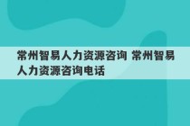 常州智易人力资源咨询 常州智易人力资源咨询电话