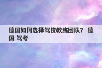 德国如何选择驾校教练团队？ 德国 驾考