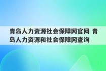 青岛人力资源社会保障网官网 青岛人力资源和社会保障网查询