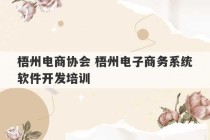 梧州电商协会 梧州电子商务系统软件开发培训