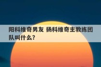 阳科维奇男友 扬科维奇主教练团队叫什么？