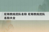 尼斯教练团队名称 尼斯教练团队名称大全