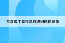 包含希丁克荷兰教练团队的词条