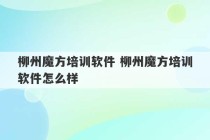 柳州魔方培训软件 柳州魔方培训软件怎么样