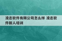 凌志软件有限公司怎么样 凌志软件新人培训