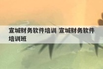 宣城财务软件培训 宣城财务软件培训班