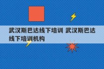 武汉斯巴达线下培训 武汉斯巴达线下培训机构