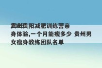 2023
贵州贵阳减肥训练营亲身体验,一个月能瘦多少 贵州男女瘦身教练团队名单